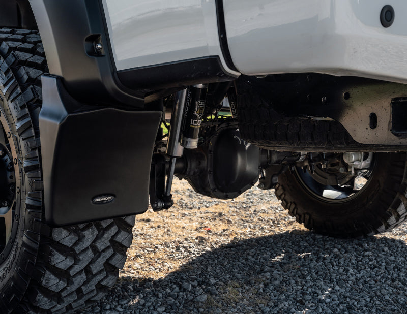 Bushwacker 14-18 Chevrolet Silverado 1500 Trail Armor Rear Mud Flaps (Fits Pocket Style Flares) Bushwacker 14-18 Chevrolet Silverado 1500 Trail Armor Rear Mud Flaps (Fits Pocket Style Flares)