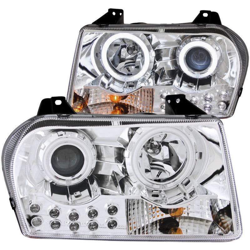 ANZO 2005-2010 Chrysler 300 Projector Headlights w/ Halo Chrome ANZO 2005-2010 Chrysler 300 Projector Headlights w/ Halo Chrome