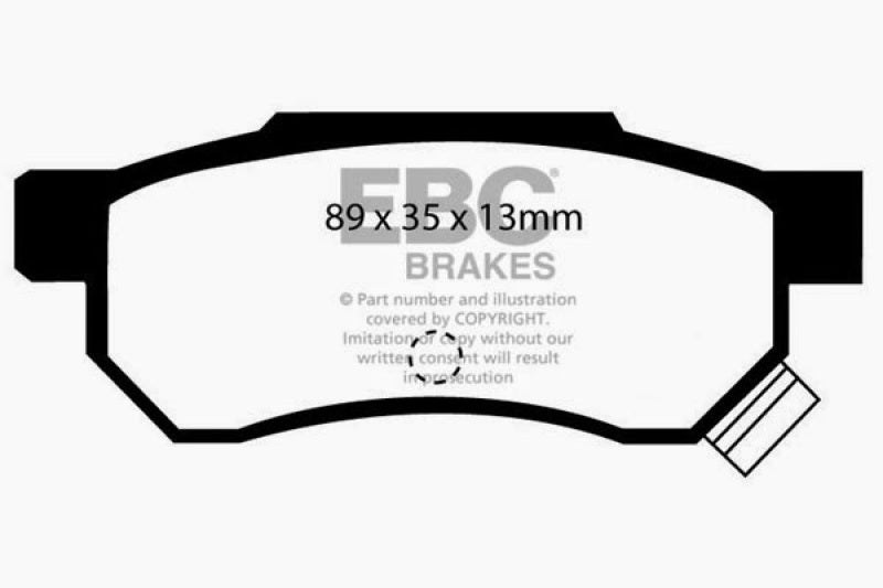 EBC 92-94 Acura Integra 1.7 Vtec Yellowstuff Rear Brake Pads EBC 92-94 Acura Integra 1.7 Vtec Yellowstuff Rear Brake Pads