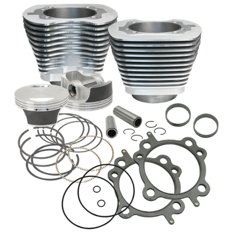 S&S Cycle 07-17 BT 106in Big Bore Cylinder Kit - Silver S&S Cycle 07-17 BT 106in Big Bore Cylinder Kit - Silver