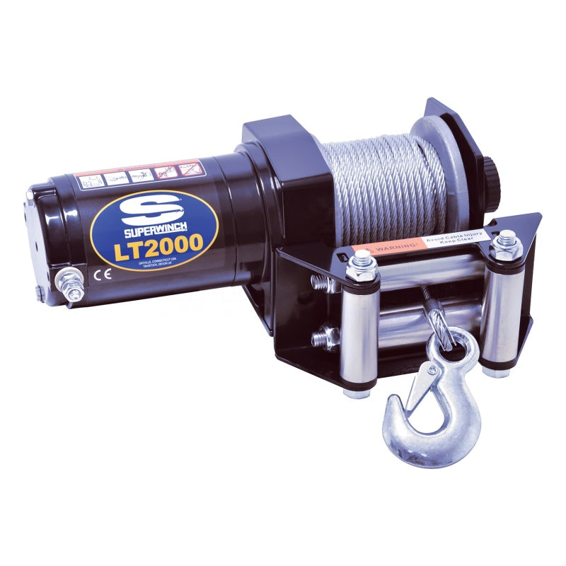 Superwinch 2000 LBS 12V DC 5/32in x 49ft Steel Rope LT2000 Winch Superwinch 2000 LBS 12V DC 5/32in x 49ft Steel Rope LT2000 Winch