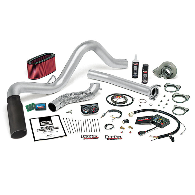 Banks Power 95.5-97 Ford 7.3L Auto Stinger-Plus System - SS Single Exhaust w/ Black Tip Banks Power 95.5-97 Ford 7.3L Auto Stinger-Plus System - SS Single Exhaust w/ Black Tip