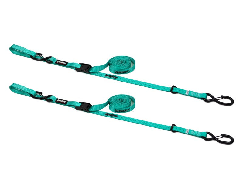 SpeedStrap x Shreddy - 1In x 10Ft Cam-Lock Tie Down w/ Snap S-Hooks Soft-Tie (2 Pac SpeedStrap x Shreddy - 1In x 10Ft Cam-Lock Tie Down w/ Snap S-Hooks Soft-Tie (2 Pac