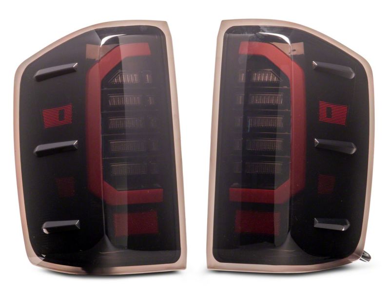 Raxiom 14-18 Chevrolet Silverado 1500 Axial Series LED Tail Lights- Blk Housing (Smoked Lens) Raxiom 14-18 Chevrolet Silverado 1500 Axial Series LED Tail Lights- Blk Housing (Smoked Lens)