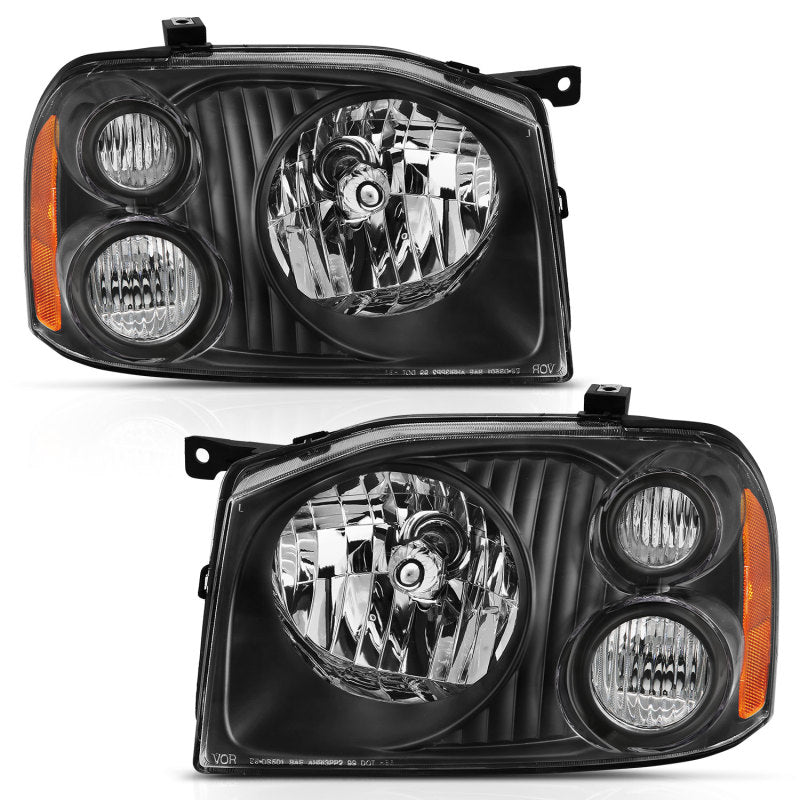 ANZO 2001-2004 Nissan Frontier Se Crystal Headlight Black Amber Reflector ANZO 2001-2004 Nissan Frontier Se Crystal Headlight Black Amber Reflector