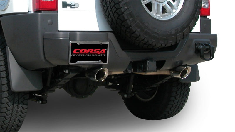 Corsa 2006-2008 Hummer H3 3.5L Polished Sport Cat-Back Exhaust Corsa 2006-2008 Hummer H3 3.5L Polished Sport Cat-Back Exhaust