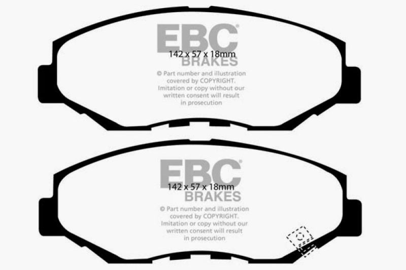 EBC 13-15 Acura ILX 1.5 Hybrid Redstuff Front Brake Pads EBC 13-15 Acura ILX 1.5 Hybrid Redstuff Front Brake Pads