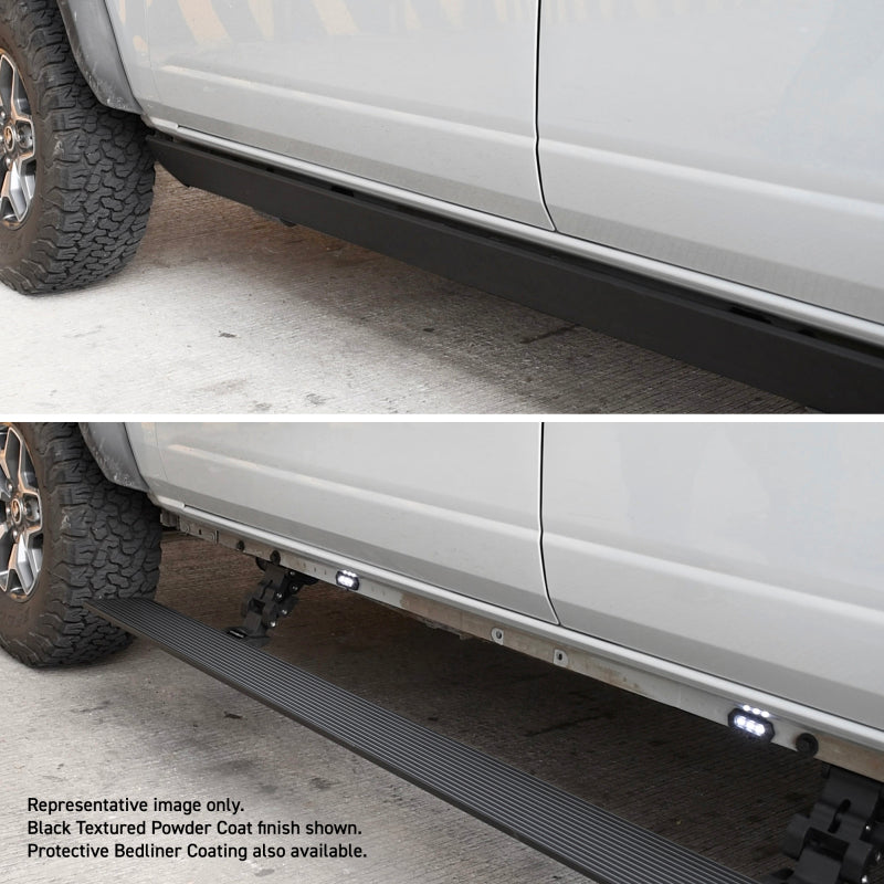 RealTruck 19-25 Chevrolet Silverado 1500 DC 4dr VoltStep Electric Running Board Kit - Bedliner Coat RealTruck 19-25 Chevrolet Silverado 1500 DC 4dr VoltStep Electric Running Board Kit - Bedliner Coat