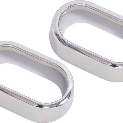 Kentrol 07-10 Jeep Wrangler JK Interior Door H/le Bezels Pair - Polished Silver