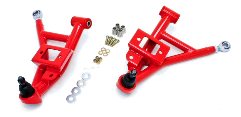 BMR 93-02 F-Body Adj. Lower A-Arms/Rod End Combo (Polyurethane) - Red BMR 93-02 F-Body Adj. Lower A-Arms/Rod End Combo (Polyurethane) - Red