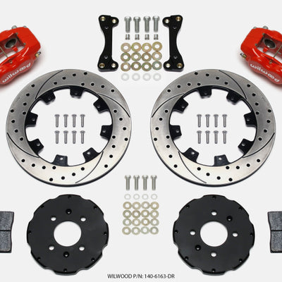 Wilwood Forged Dynalite Front Hat Kit 12.19in Drilled Red 94-01 Honda/Acura w/262mm Disc