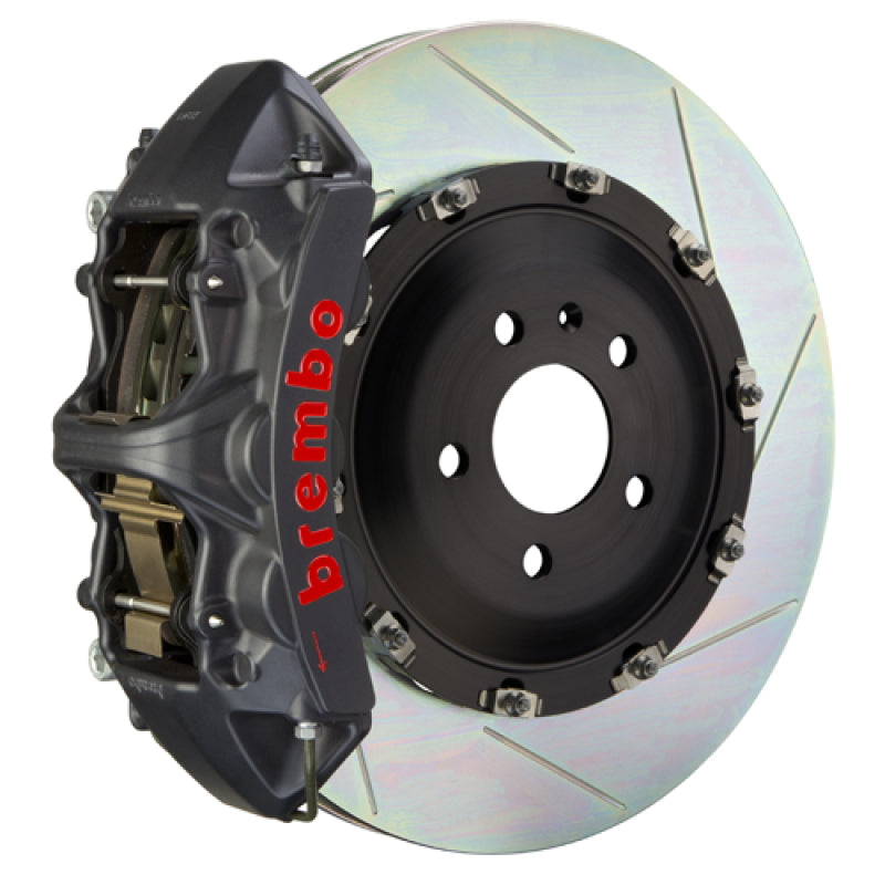 Brembo 15-19 Macan Turbo Front GTS BBK 6 Piston Cast 405x34 2pc Rotor Slotted Type1-Black HA Brembo 15-19 Macan Turbo Front GTS BBK 6 Piston Cast 405x34 2pc Rotor Slotted Type1-Black HA