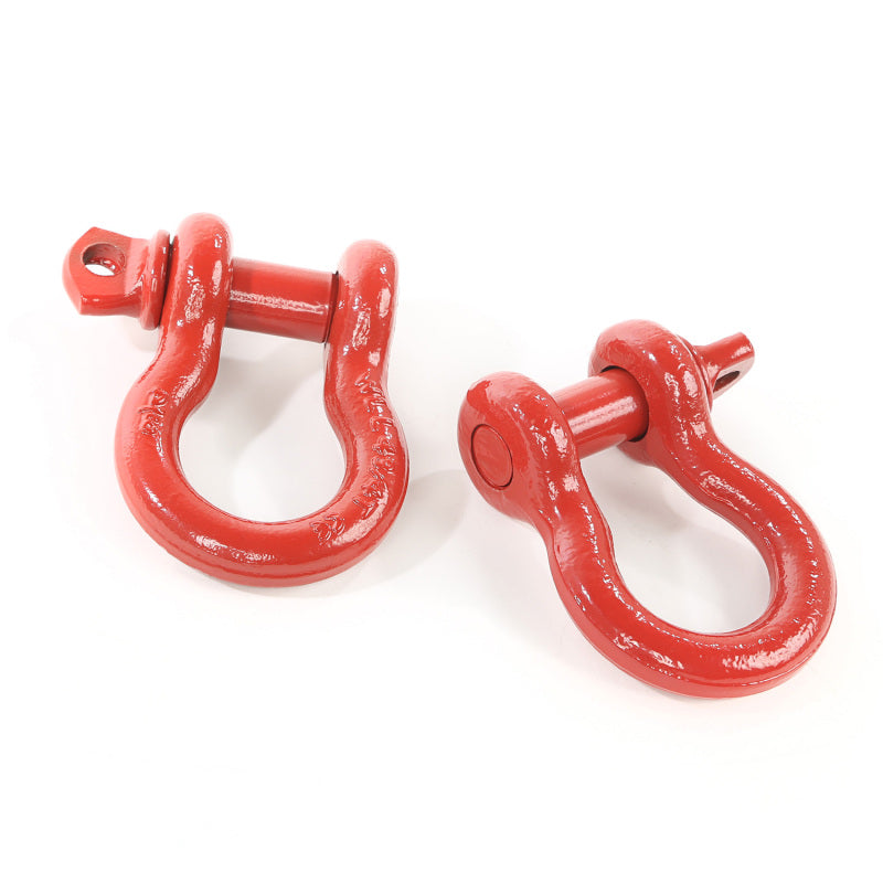 Rugged Ridge Red 3/4in D-Shackles Rugged Ridge Red 3/4in D-Shackles