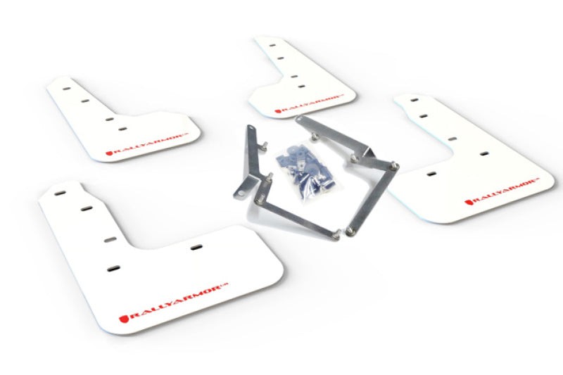 Rally Armor 17-21 Honda Civic Sport/Sport Touring White UR Mud Flap w/Red Logo Rally Armor 17-21 Honda Civic Sport/Sport Touring White UR Mud Flap w/Red Logo