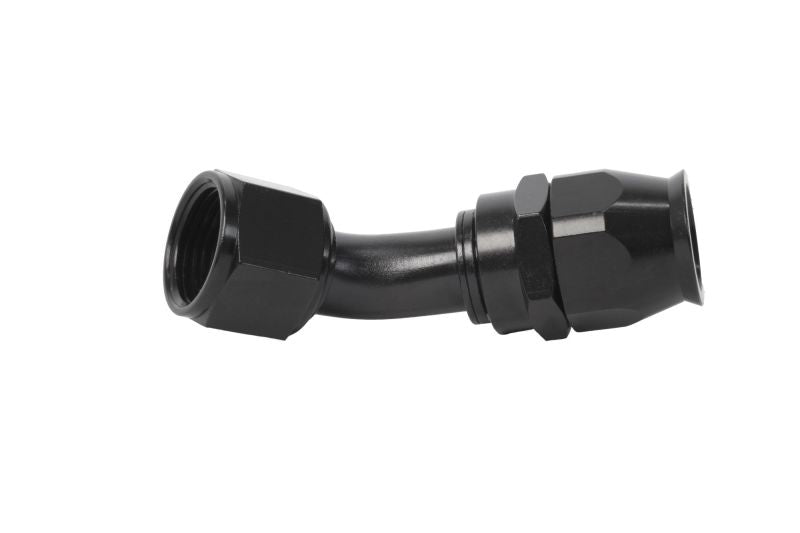 Aeromotive PTFE Hose End - AN-12 - 45 Deg - Black Anodized Aeromotive PTFE Hose End - AN-12 - 45 Deg - Black Anodized