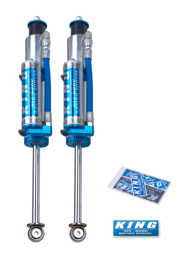 King Shocks 97-06 Jeep Wrangler TJ Front 2.5 Dia Piggy Hose Reservoir Shock 0-2in Lift (Pair) King Shocks 97-06 Jeep Wrangler TJ Front 2.5 Dia Piggy Hose Reservoir Shock 0-2in Lift (Pair)