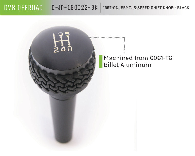 DV8 Offroad 1997-06 Jeep TJ 5-Speed Shift Knob And Lever Black DV8 Offroad 1997-06 Jeep TJ 5-Speed Shift Knob And Lever Black