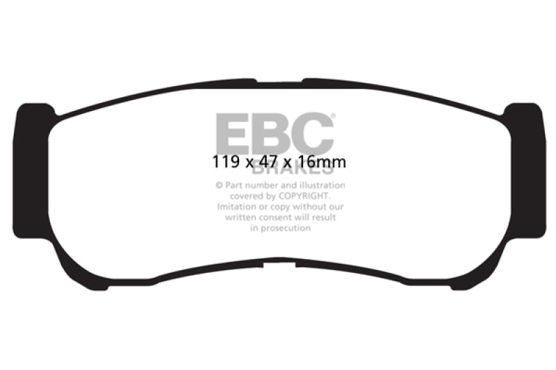 EBC 07-09 Hyundai Santa Fe 2.7 Greenstuff Rear Brake Pads EBC 07-09 Hyundai Santa Fe 2.7 Greenstuff Rear Brake Pads