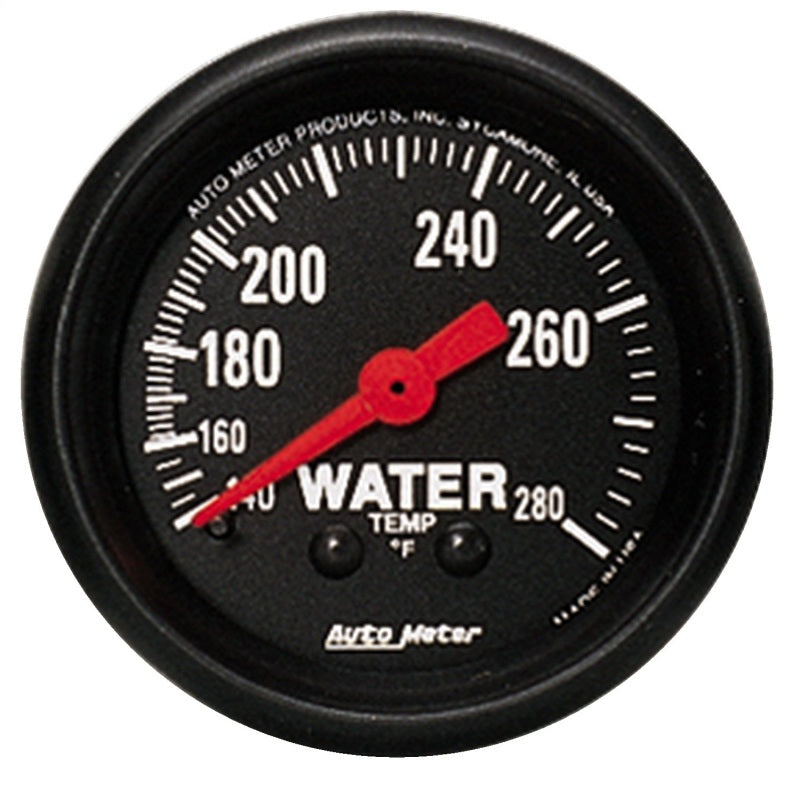 Autometer Z Series 2 1/6inch 140-280 Degree F Mechanical Water Temperature Gauge Autometer Z Series 2 1/6inch 140-280 Degree F Mechanical Water Temperature Gauge