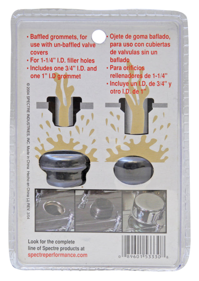 Spectre Valve Cover Grommets - Baffled (For Covers w/1-1/4in. Filler-Breather Holes) Spectre Valve Cover Grommets - Baffled (For Covers w/1-1/4in. Filler-Breather Holes)