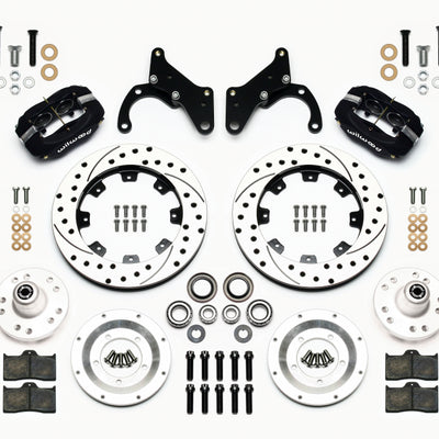 Wilwood Forged Dynalite Front Kit 12.19in Drilled 65-68 Chevy Impala -Drum Spindle