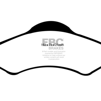 EBC 00-02 Dodge Dakota 2WD 2.5 Yellowstuff Front Brake Pads
