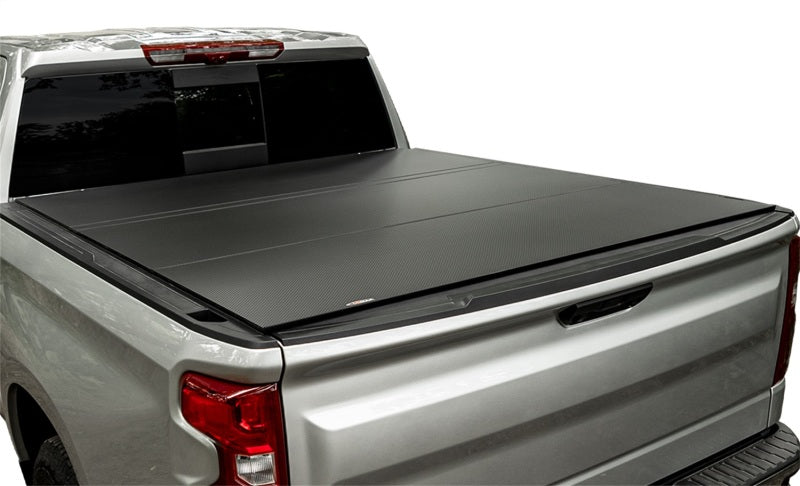 Access LOMAX Tri-Fold Cover 2019+ Chevrolet/GMC - 5ft 8in Bed - Carbon Fiber (w/o Storage Box) Access LOMAX Tri-Fold Cover 2019+ Chevrolet/GMC - 5ft 8in Bed - Carbon Fiber (w/o Storage Box)