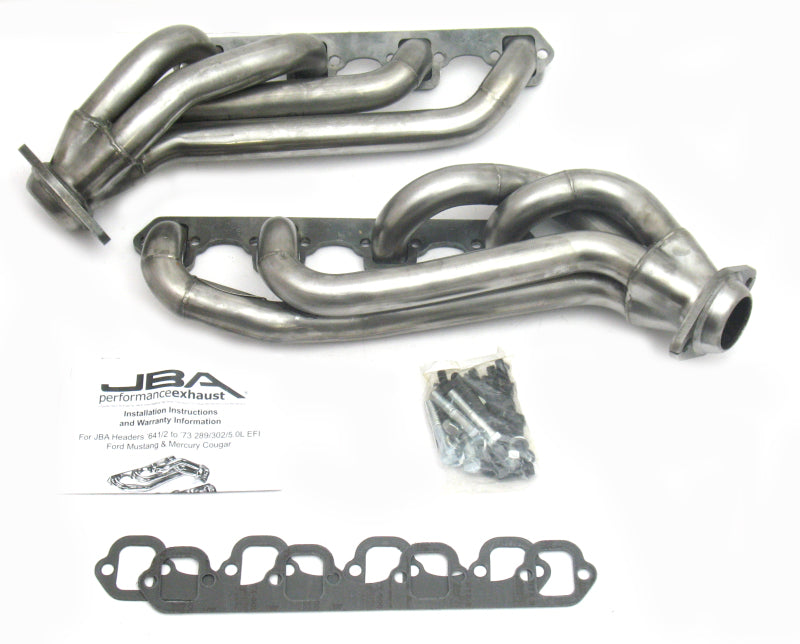 JBA 65-73 Ford Mustang 260-302 SBF w/GT40-P Heads 1-5/8in Primary Raw 409SS Mid Length Header JBA 65-73 Ford Mustang 260-302 SBF w/GT40-P Heads 1-5/8in Primary Raw 409SS Mid Length Header