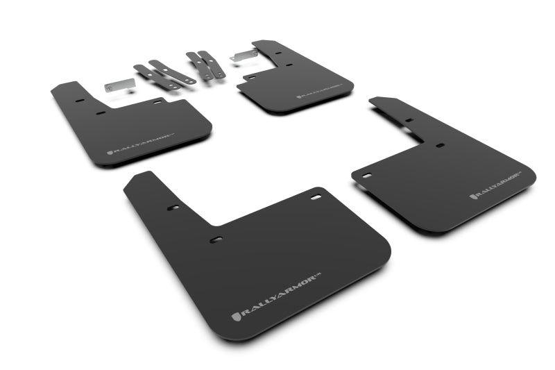 Rally Armor 18-23 Hyundai Kona Black UR Mud Flap w/Grey Logo Rally Armor 18-23 Hyundai Kona Black UR Mud Flap w/Grey Logo