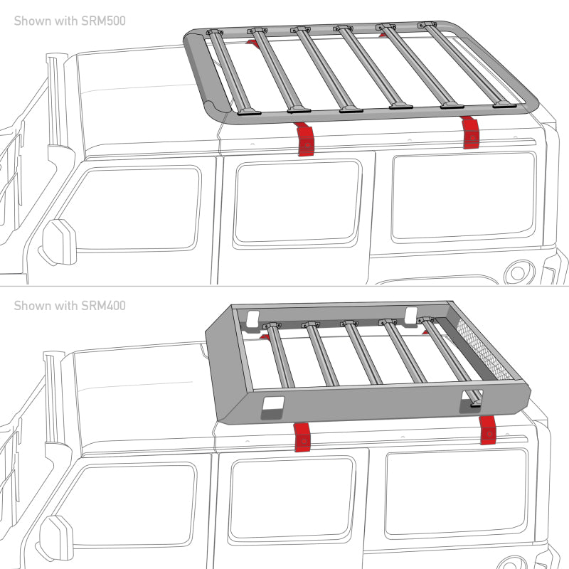 Go Rhino SRM Rack Rain Gutter Mount Kit - 4pc. (Mounts to Factory Rain Gutter/Drip Rail) Go Rhino SRM Rack Rain Gutter Mount Kit - 4pc. (Mounts to Factory Rain Gutter/Drip Rail)