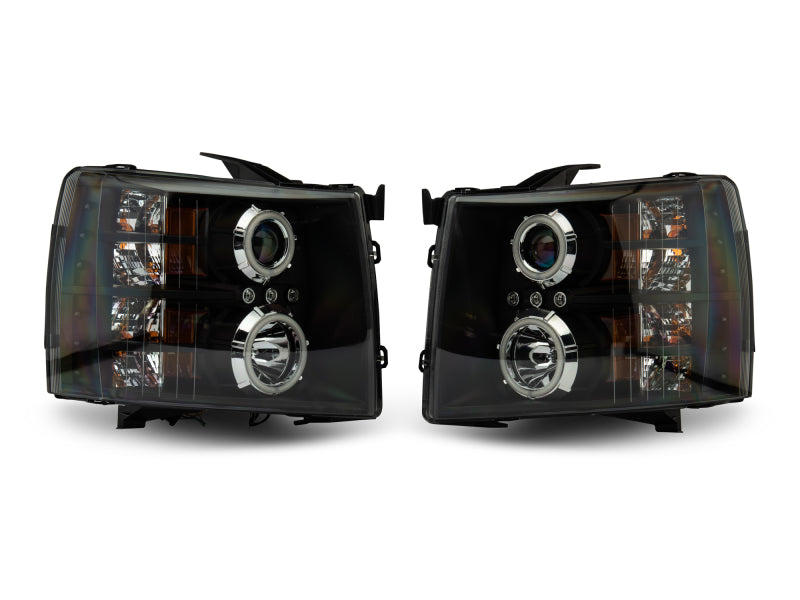 Raxiom 07-13 Silverado 1500 Super White LED Halo Projector Headlights- Black Housing (Clear Lens) Raxiom 07-13 Silverado 1500 Super White LED Halo Projector Headlights- Black Housing (Clear Lens)