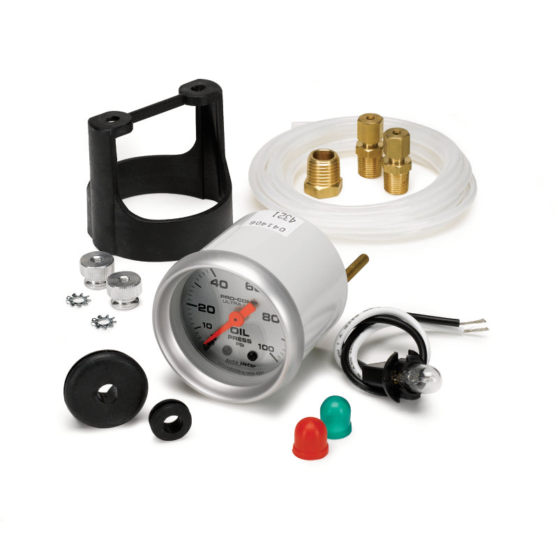 Autometer Ultra-Lite 52mm 0-100 PSI Mechanical Oil Pressure Gauge Autometer Ultra-Lite 52mm 0-100 PSI Mechanical Oil Pressure Gauge