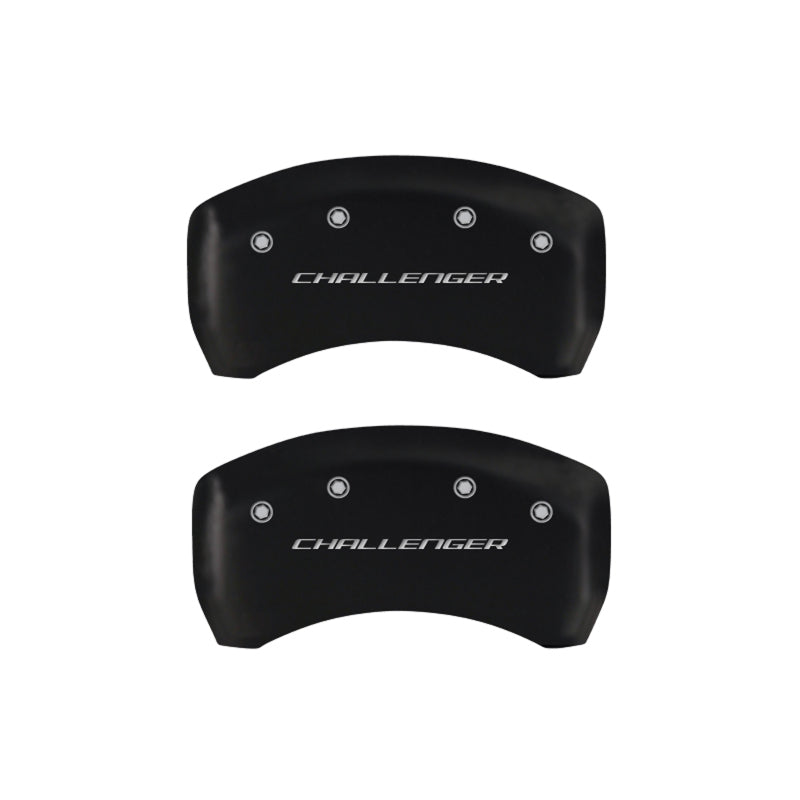 MGP 4 Caliper Covers Engraved Front & Rear Block/Challenger Red finish silver ch MGP 4 Caliper Covers Engraved Front & Rear Block/Challenger Red finish silver ch