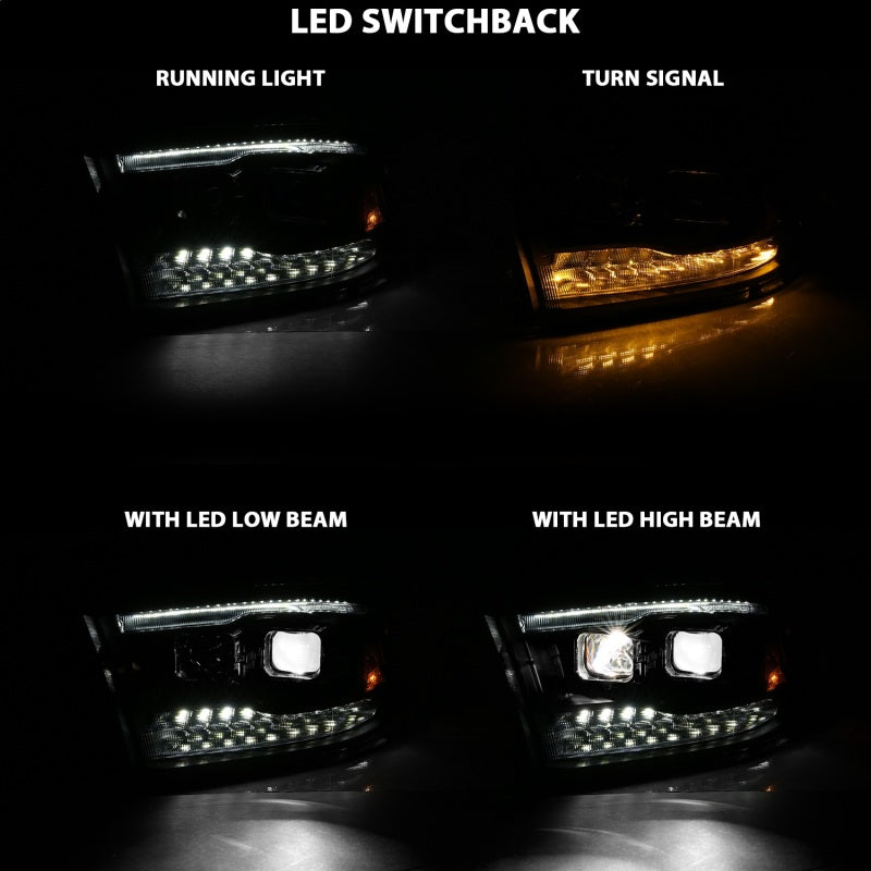 ANZO 2009-2018 Dodge Ram 1500 Led Projector Plank Style Switchback H.L Halo Black Amber (OE Style) ANZO 2009-2018 Dodge Ram 1500 Led Projector Plank Style Switchback H.L Halo Black Amber (OE Style)