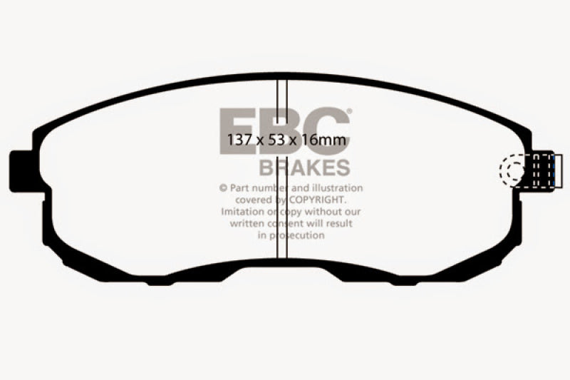 EBC 02-03 Infiniti G20 2.0 Redstuff Front Brake Pads EBC 02-03 Infiniti G20 2.0 Redstuff Front Brake Pads