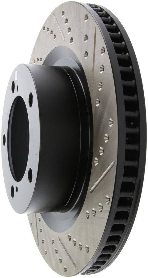 StopTech 07-09 Toyota Tundra / 08-09 Toyota Sequoia Front Left Slotted & Drilled Rotor StopTech 07-09 Toyota Tundra / 08-09 Toyota Sequoia Front Left Slotted & Drilled Rotor