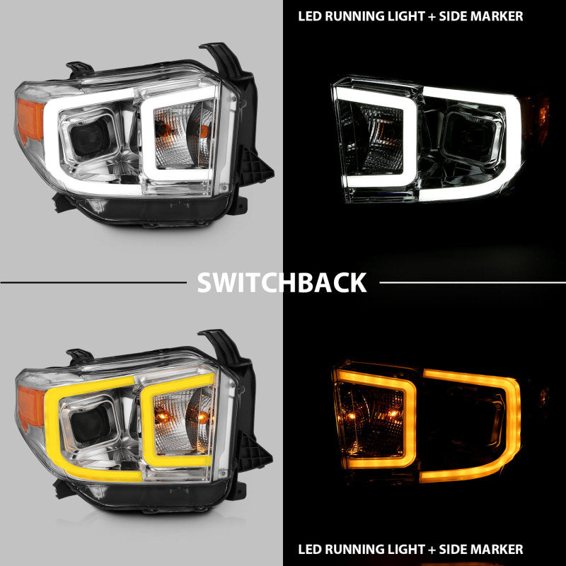 ANZO 14-17 Toyota Tundra Plank Style Projector Headlights Chrome w/ Amber ANZO 14-17 Toyota Tundra Plank Style Projector Headlights Chrome w/ Amber