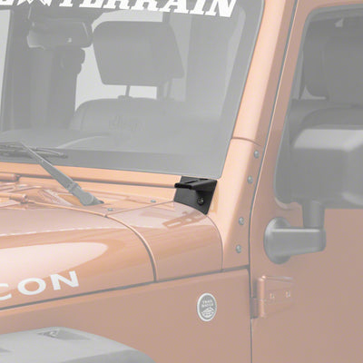 Raxiom 07-18 Jeep Wrangler JK Axial Series Windshield Pillar Mounted Light Brackets