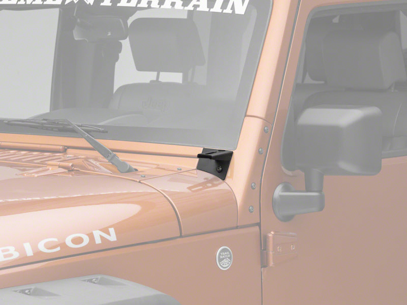 Raxiom 07-18 Jeep Wrangler JK Axial Series Windshield Pillar Mounted Light Brackets Raxiom 07-18 Jeep Wrangler JK Axial Series Windshield Pillar Mounted Light Brackets