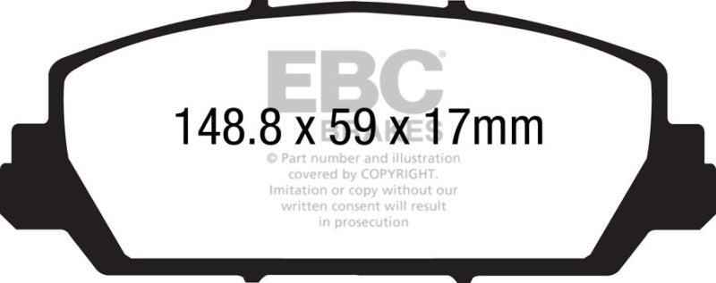 EBC 12+ Acura RDX 3.5 Ultimax2 Front Brake Pads EBC 12+ Acura RDX 3.5 Ultimax2 Front Brake Pads