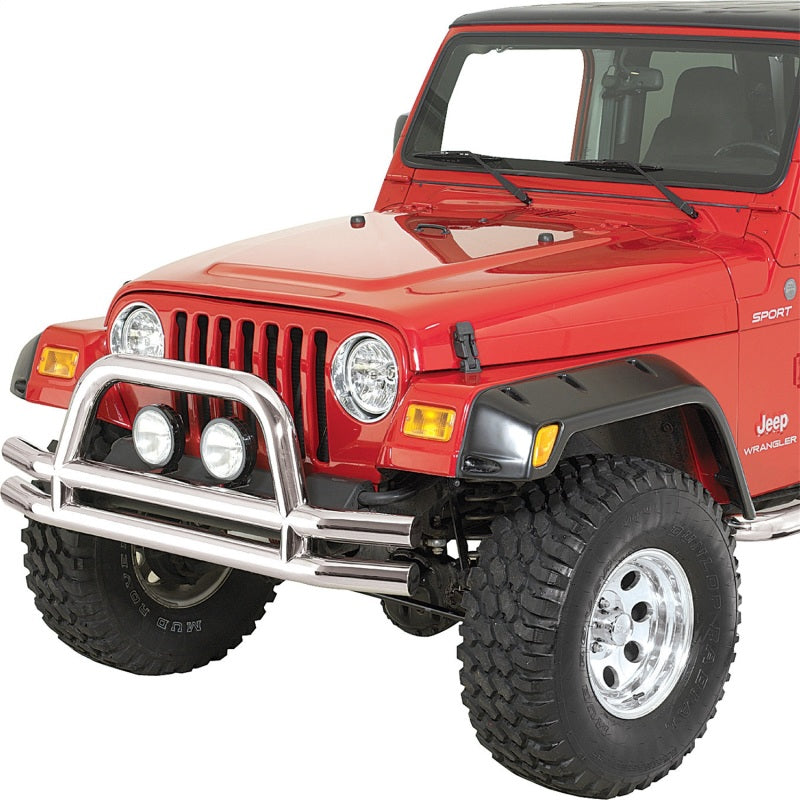 Rugged Ridge 3-In Double Tube Front Bumper SS 76-06 Models Rugged Ridge 3-In Double Tube Front Bumper SS 76-06 Models