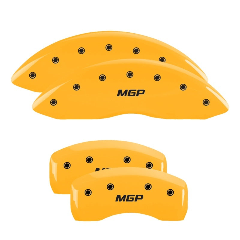 MGP 4 Caliper Covers Engraved Front & Rear MGP Yellow finish black ch MGP 4 Caliper Covers Engraved Front & Rear MGP Yellow finish black ch