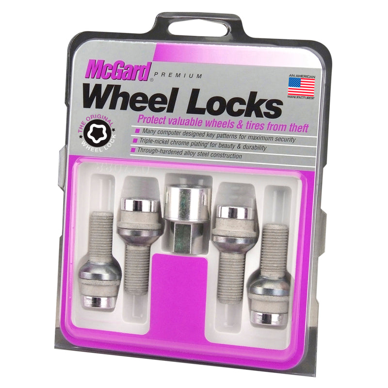 McGard Wheel Lock Bolt Set - 4pk. (Radius Seat) M14X1.5 / 19mm Hex / 35.4mm Shank Length - Chrome McGard Wheel Lock Bolt Set - 4pk. (Radius Seat) M14X1.5 / 19mm Hex / 35.4mm Shank Length - Chrome