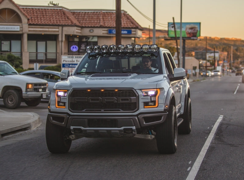 KC HiLiTES 17-18 Ford Raptor 57in. Pro6 Gravity LED 9-Light 180w Combo Beam Overhead Light Bar Sys KC HiLiTES 17-18 Ford Raptor 57in. Pro6 Gravity LED 9-Light 180w Combo Beam Overhead Light Bar Sys