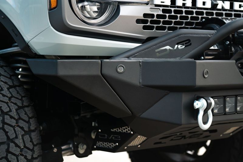 DV8 Offroad 2021+ Ford Bronco Modular Front Bumper Winch Capable w/ Auxiliary Light Mounts DV8 Offroad 2021+ Ford Bronco Modular Front Bumper Winch Capable w/ Auxiliary Light Mounts