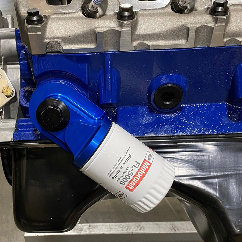 Ford Racing Push Rod V8 90 Degree Billet Oil Filter Adapter Ford Racing Push Rod V8 90 Degree Billet Oil Filter Adapter