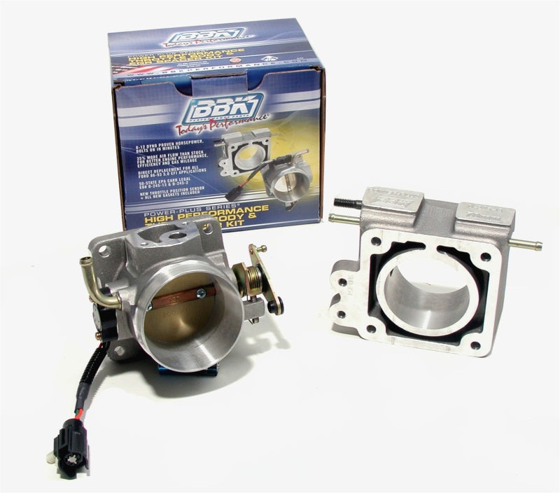 BBK 86-93 Mustang 5.0 75mm Throttle Body BBK Power Plus Series And EGR Spacer Kit BBK 86-93 Mustang 5.0 75mm Throttle Body BBK Power Plus Series And EGR Spacer Kit