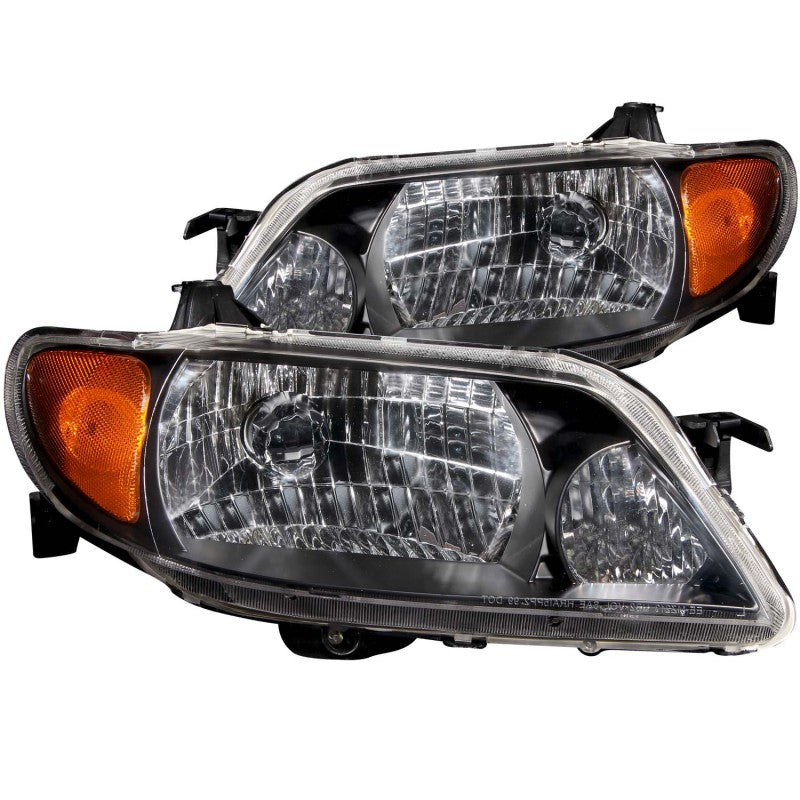 ANZO 2001-2003 Mazda Protege Crystal Headlights Black ANZO 2001-2003 Mazda Protege Crystal Headlights Black