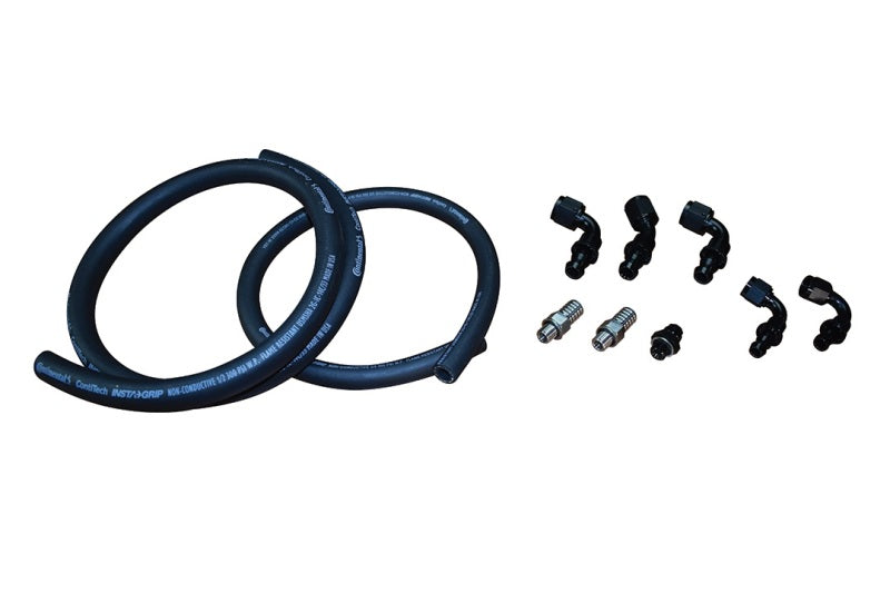 Fleece Performance 07.5-09 6.7L Cummins Fuel Distribution Block Hose and Fitting Kit Fleece Performance 07.5-09 6.7L Cummins Fuel Distribution Block Hose and Fitting Kit