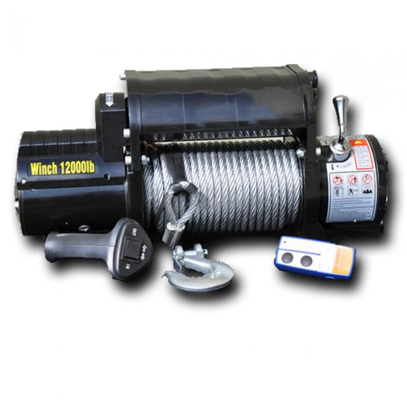 DV8 Offroad 12000 LB Winch w/ Steel Cable & Wireless Remote - Black DV8 Offroad 12000 LB Winch w/ Steel Cable & Wireless Remote - Black
